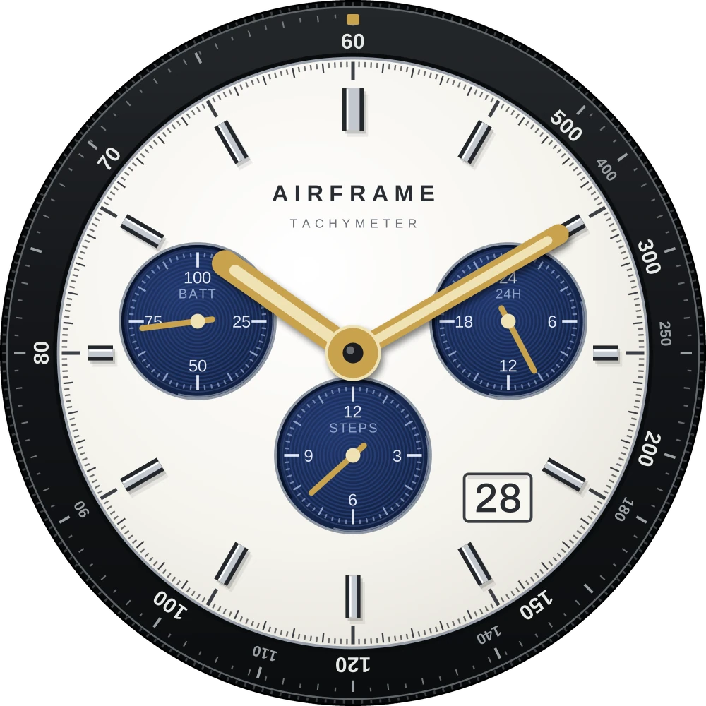 Tachymeter watch face